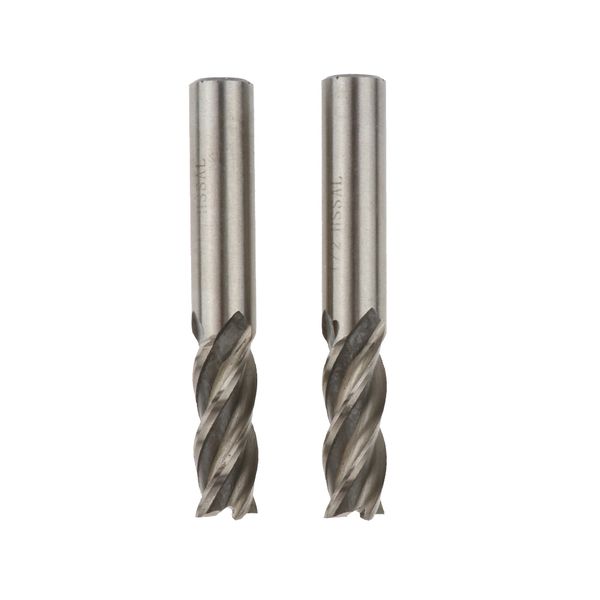 2pcs end mill bits, hss end mill cutter drill bits for wood, aluminum, steel, titanium, straight 4 flute mill bit set
2pcs end mill bits, hss end mill cutter drill bits for wood, aluminum, steel, titanium, straight 4 flute mill bit set
