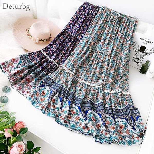 women's vintage ditsy floral printed mermaid skirt korean female high waist cotton blends long beach skirts 2020 summer sk553, Black
women's vintage ditsy floral printed mermaid skirt korean female high waist cotton blends long beach skirts 2020 summer sk553, Black