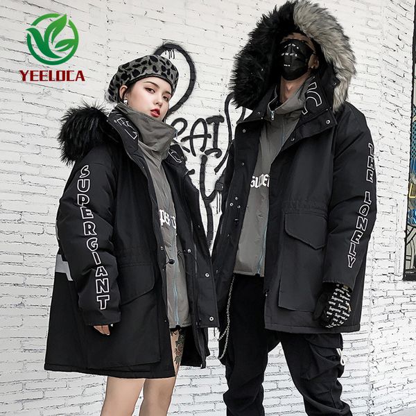 2019 winter hip-hop two-color fur collar jacket parkas thick lady high street fashion personality 3m reflective coat windbreaker, Black
2019 winter hip-hop two-color fur collar jacket parkas thick lady high street fashion personality 3m reflective coat windbreaker, Black