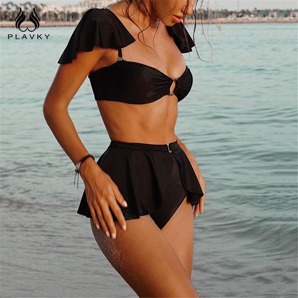 2020 solid ruffled bandeau high waist bikini set removable strap swimsuit women swimwear dress beach wear swim bathing suit, White;black
2020 solid ruffled bandeau high waist bikini set removable strap swimsuit women swimwear dress beach wear swim bathing suit, White;black