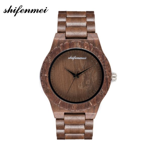 shifenmei fashion men's quartz wood watch tricolor gentleman's quartz wood watch birthday gift anniversary gift, Slivery;brown
shifenmei fashion men's quartz wood watch tricolor gentleman's quartz wood watch birthday gift anniversary gift, Slivery;brown