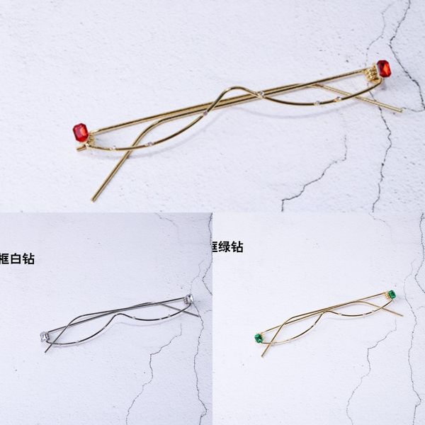 star tiktok lower diamond half without lens glasses frame female decorative personalized diamond round face glasses frame male, Silver
star tiktok lower diamond half without lens glasses frame female decorative personalized diamond round face glasses frame male, Silver