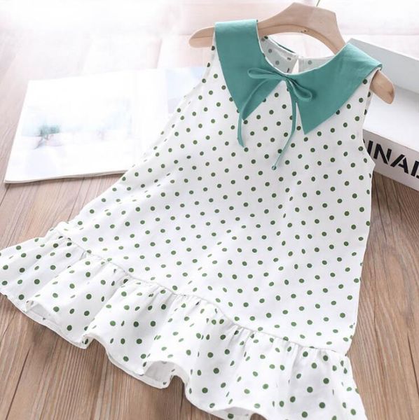 2020 new girls dots dress summer cotton fashion girls vest dresses 2-7 years ho609, Red;yellow 
2020 new girls dots dress summer cotton fashion girls vest dresses 2-7 years ho609, Red;yellow