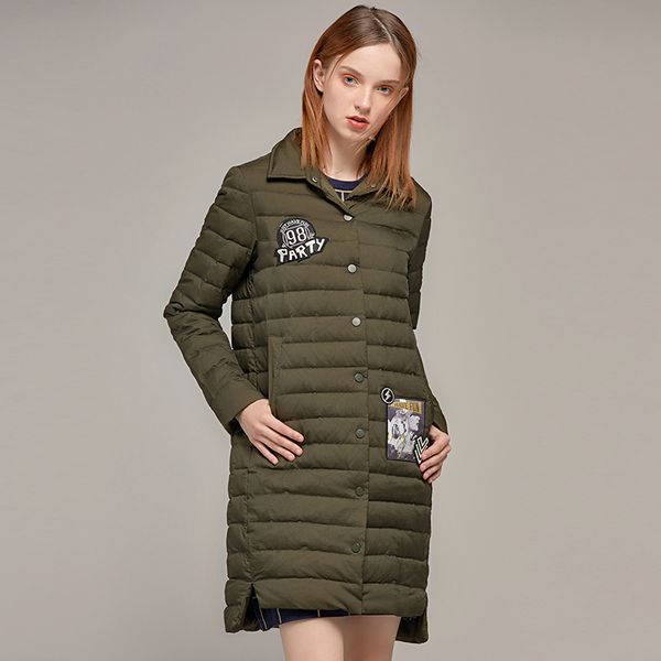 fashion pattern print thin down jacket women medium long slim down coat outerwear 2019 autumn winter, Black
fashion pattern print thin down jacket women medium long slim down coat outerwear 2019 autumn winter, Black