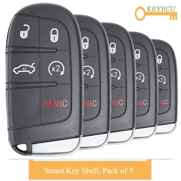 keyecu 5pcs smart remote car key shell case for dodge journey 2011 2012 2013 2014 2015, fob 2 3 4 5 button with blade
keyecu 5pcs smart remote car key shell case for dodge journey 2011 2012 2013 2014 2015, fob 2 3 4 5 button with blade
