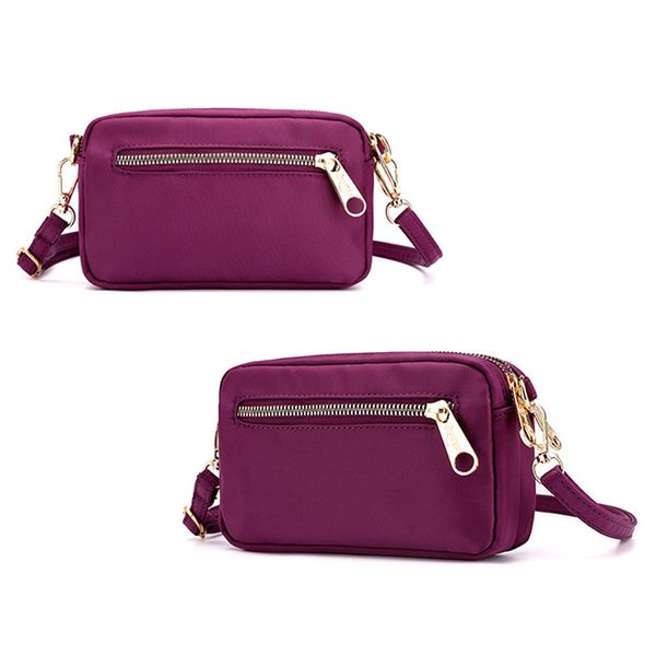 2020 new women crossbody bag nylon zipper solid shoulder bag mini phone key messenger bags