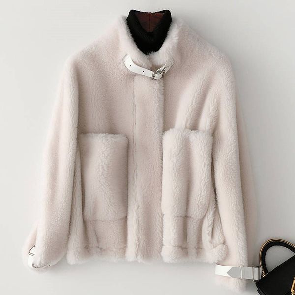 2019 winter women plush real sheep shearing fur coat female genuine wool overcoat moto suede leather jacket abrigo invierno k318, Black
2019 winter women plush real sheep shearing fur coat female genuine wool overcoat moto suede leather jacket abrigo invierno k318, Black