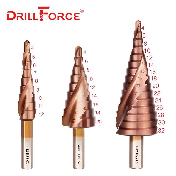 drillforce m35 cobalt step drill 4-12/4-20/4-32mm high speed steel drill bits spiral groove triangle shank for stainless steel
drillforce m35 cobalt step drill 4-12/4-20/4-32mm high speed steel drill bits spiral groove triangle shank for stainless steel