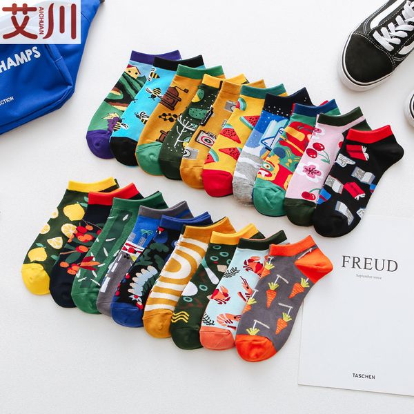 spring fashion socks cotton no-show socks short couples, Black;white
spring fashion socks cotton no-show socks short couples, Black;white