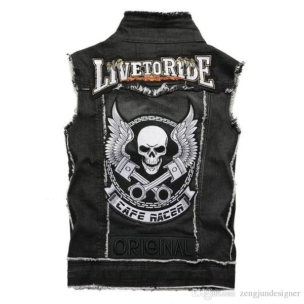 summer mens skulls hip hop jeans stand collar fashion punk casual style hommme clothing apparel sleeveless vests, Black;white
summer mens skulls hip hop jeans stand collar fashion punk casual style hommme clothing apparel sleeveless vests, Black;white