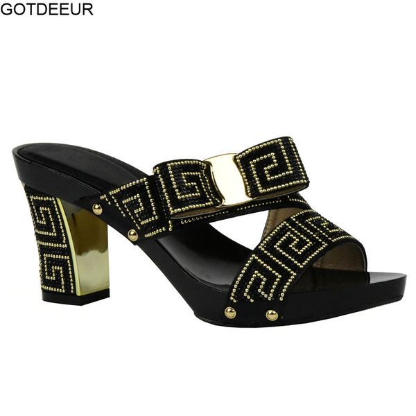 new arrival high heels slip on shoes decorated with rhinestone nigerian women wedding shoes african women party, Black
new arrival high heels slip on shoes decorated with rhinestone nigerian women wedding shoes african women party, Black