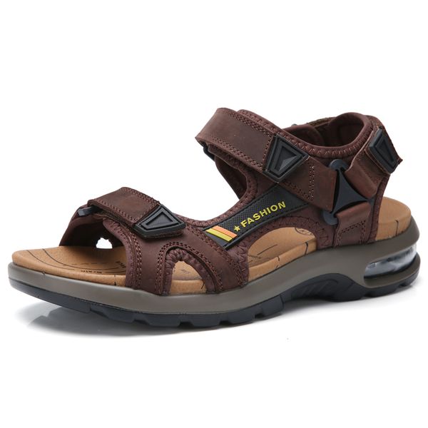 brand summer fashion beach sandals men shoes hollow sandals light genuine leather comfort, Black
brand summer fashion beach sandals men shoes hollow sandals light genuine leather comfort, Black