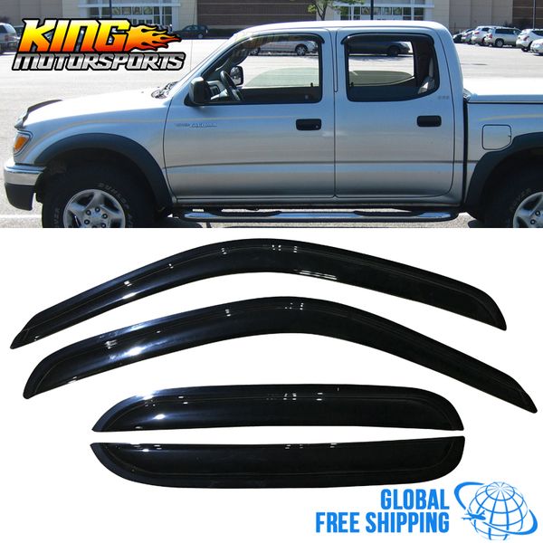 fits 01-04 toyota tacoma acrylic window visors 4pc set global ing 
fits 01-04 toyota tacoma acrylic window visors 4pc set global ing