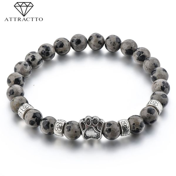 attractto new grey dog cat footprint paw bracelets bangles for women natural stone stretch bracelet handmade bracelets sbr190005, Silver
attractto new grey dog cat footprint paw bracelets bangles for women natural stone stretch bracelet handmade bracelets sbr190005, Silver