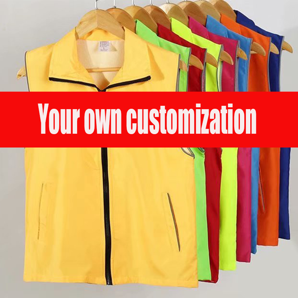custom design vest p printed text casual reflective vest clothes men and women overalls uniform jacket, Black;white
custom design vest p printed text casual reflective vest clothes men and women overalls uniform jacket, Black;white