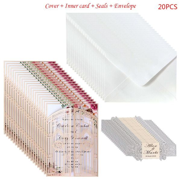 20 pcs european style wedding invitation cards with seals envelopes kits supply
20 pcs european style wedding invitation cards with seals envelopes kits supply
