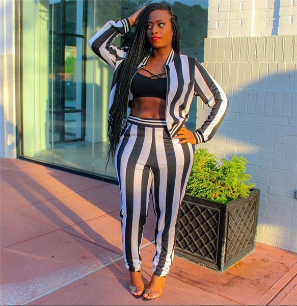 Autumn Womens Designer Tracksuits Casual Female 2Pcs Set Fashion Female Striped Printed Clothing
Autumn Womens Designer Tracksuits Casual Female 2Pcs Set Fashion Female Striped Printed Clothing