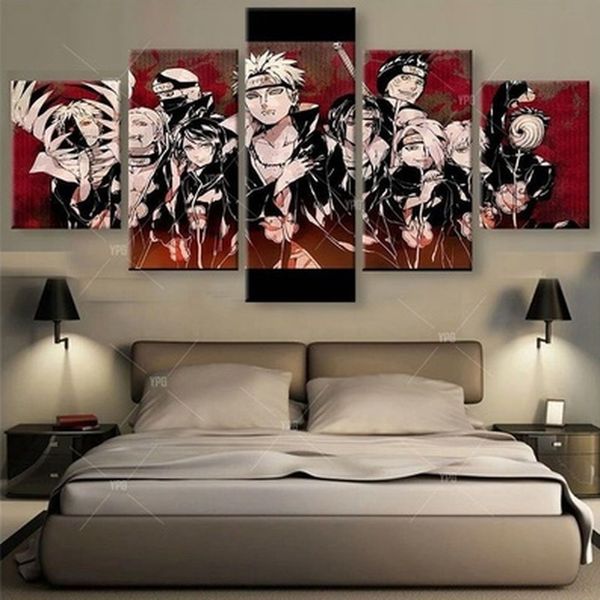 5 panels art canvas print akatsuki naruto anime poster oil paintings picture for living room wall decor
5 panels art canvas print akatsuki naruto anime poster oil paintings picture for living room wall decor