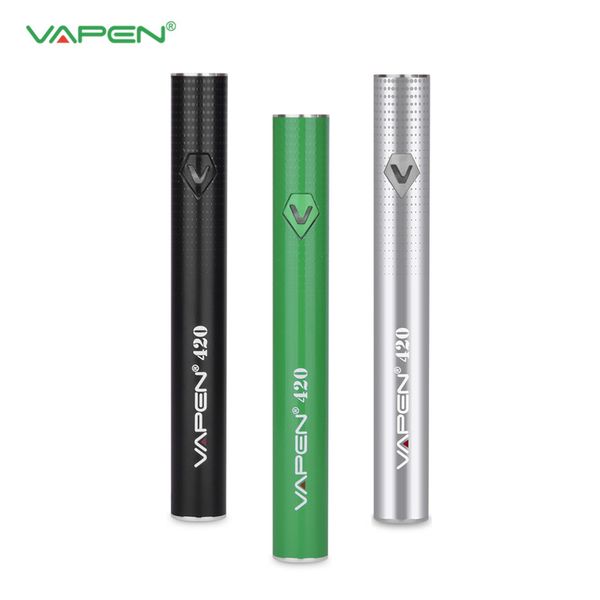 Аутентичный VAPEN 420 предварительный нагрев VV аккумулятор 420mah переменное напряжение регулируется с микро USB зарядкой для 510 эго толстые масляные картриджи Vape бак
Аутентичный VAPEN 420 предварительный нагрев VV аккумулятор 420mah переменное напряжение регулируется с микро USB зарядкой для 510 эго толстые масляные картриджи Vape бак