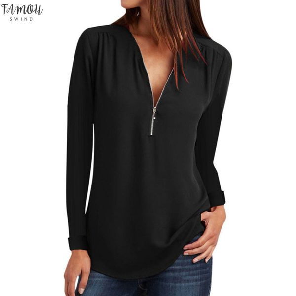 womens large size 5xl v neck zipper loose blouse ladies summer casual solid full shirt v neck dames blouse zomer 15, White
womens large size 5xl v neck zipper loose blouse ladies summer casual solid full shirt v neck dames blouse zomer 15, White