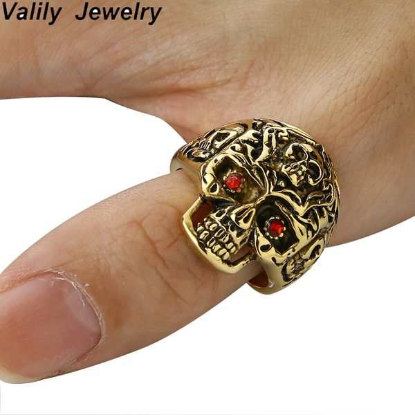 valily jewelry men's skull ring gold color motorcycle biker punk red eye skull ring men's jewelry stainless steel rings jewelry
valily jewelry men's skull ring gold color motorcycle biker punk red eye skull ring men's jewelry stainless steel rings jewelry