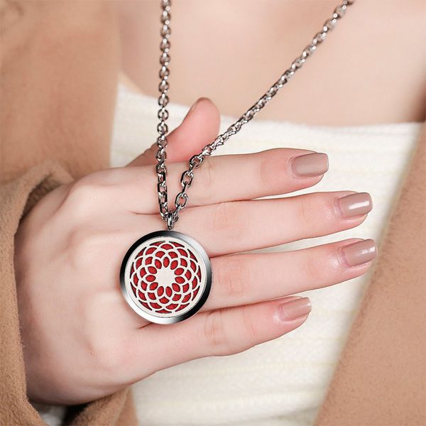 20 styles premium aromatherapy essential oil diffuser necklace locket pendant, 316l stainless steel jewelry with 24" chain and 6 pads, Silver
20 styles premium aromatherapy essential oil diffuser necklace locket pendant, 316l stainless steel jewelry with 24" chain and 6 pads, Silver