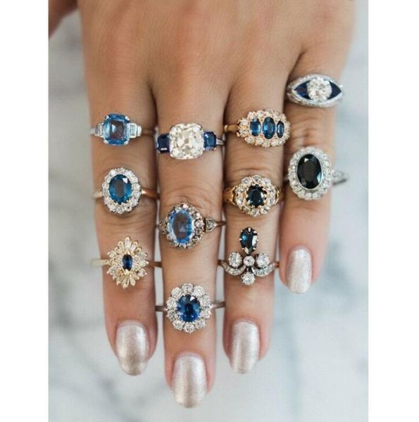 temperament gold and silver two color set ring retro wind 11 sets of gemstone ring set, Golden;silver
temperament gold and silver two color set ring retro wind 11 sets of gemstone ring set, Golden;silver