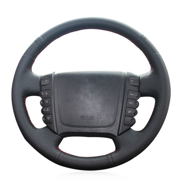 black artificial leather hand sewing black leather car steering wheel covers wrap for ssangyong rexton rexton w rodius
black artificial leather hand sewing black leather car steering wheel covers wrap for ssangyong rexton rexton w rodius
