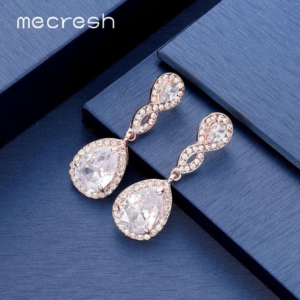 mecresh cubic zirconia women drop dangle earrings rose gold color teardrop bridal earrings wedding engagement jewelry eh1567, Silver
mecresh cubic zirconia women drop dangle earrings rose gold color teardrop bridal earrings wedding engagement jewelry eh1567, Silver