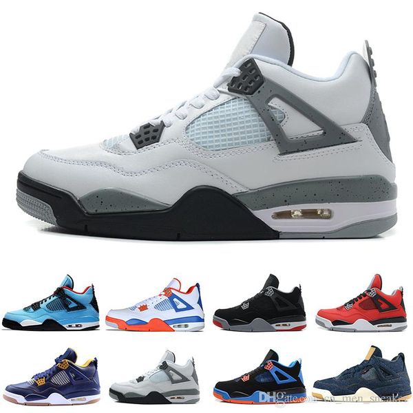 4 4s black cat cactus jack mens basketball shoes raptors tattoo denim eminem pure money fear pack men sports sneakers designer trainers, White;red
4 4s black cat cactus jack mens basketball shoes raptors tattoo denim eminem pure money fear pack men sports sneakers designer trainers, White;red