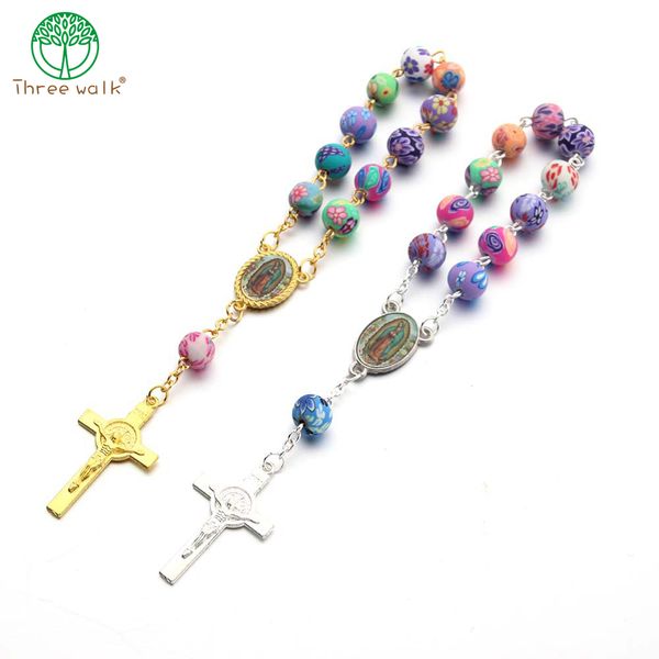 10pcs polymer clay colorized beads catholic rosary bracelet women religious jesus crucifix bracelet, Silver
10pcs polymer clay colorized beads catholic rosary bracelet women religious jesus crucifix bracelet, Silver