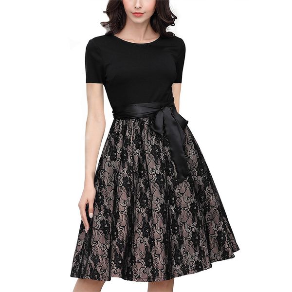 knee-length women lace dress o neck women dresses lace summer clothes for, Black;gray
knee-length women lace dress o neck women dresses lace summer clothes for, Black;gray