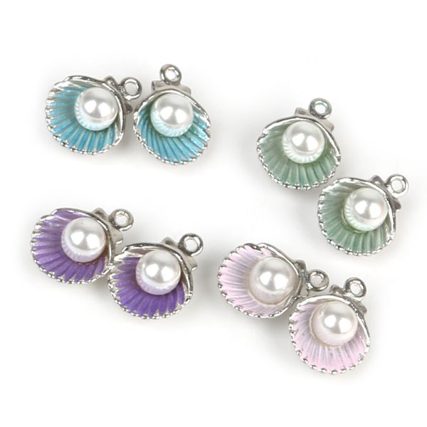 10pcs enamel shell charm pendant for women earring jewelry making alloy beads fit bracelet & necklace diy jewelry finding, Silver
10pcs enamel shell charm pendant for women earring jewelry making alloy beads fit bracelet & necklace diy jewelry finding, Silver