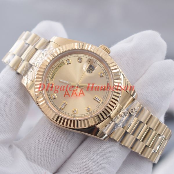 luxusuhr mens watches 2813 automatic watch day of the week sapphire surface diamond dial golden steel 40mm wristwatch, Slivery;brown
luxusuhr mens watches 2813 automatic watch day of the week sapphire surface diamond dial golden steel 40mm wristwatch, Slivery;brown