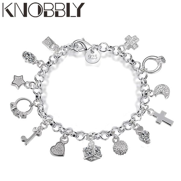 925 sterling silver adjustable thirteen charm bracelets fit women anniversary jewelry gift, Golden;silver
925 sterling silver adjustable thirteen charm bracelets fit women anniversary jewelry gift, Golden;silver