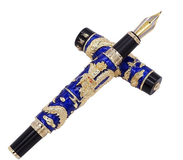 jinhao blue cloisonne double dragon calligraphy fountain pen fude / bent nib advanced craft writing gift pen for business office
jinhao blue cloisonne double dragon calligraphy fountain pen fude / bent nib advanced craft writing gift pen for business office