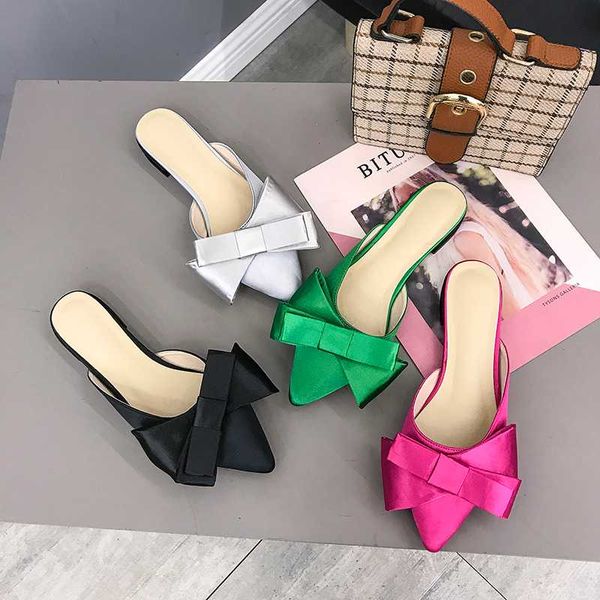 cover toe low mules for women 2020 ladies' slippers slides shallow lady flat shoes female pantofle butterfly-knot, Black
cover toe low mules for women 2020 ladies' slippers slides shallow lady flat shoes female pantofle butterfly-knot, Black