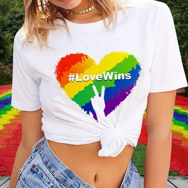 same couples tshirt heart rainbow printing summer designer solid color crew neck casual tshirt loose fashion couples, White
same couples tshirt heart rainbow printing summer designer solid color crew neck casual tshirt loose fashion couples, White
