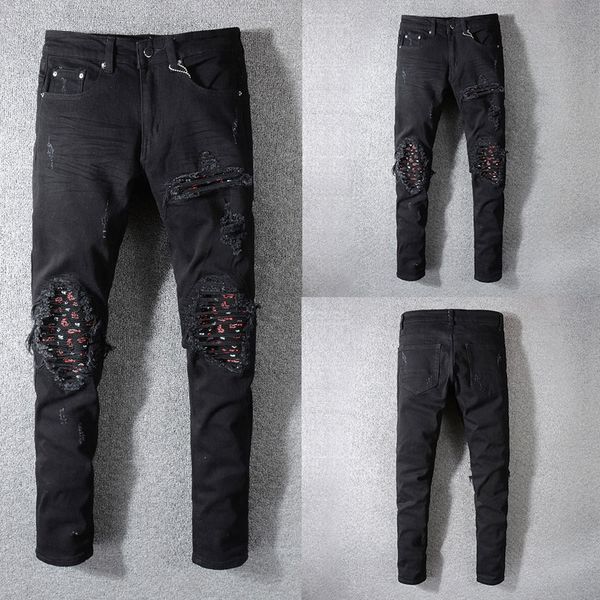 2019 new fashion designer jeans men straight black color men jeans ripped jeans,100% cotton hole zipper casual pants, Blue
2019 new fashion designer jeans men straight black color men jeans ripped jeans,100% cotton hole zipper casual pants, Blue