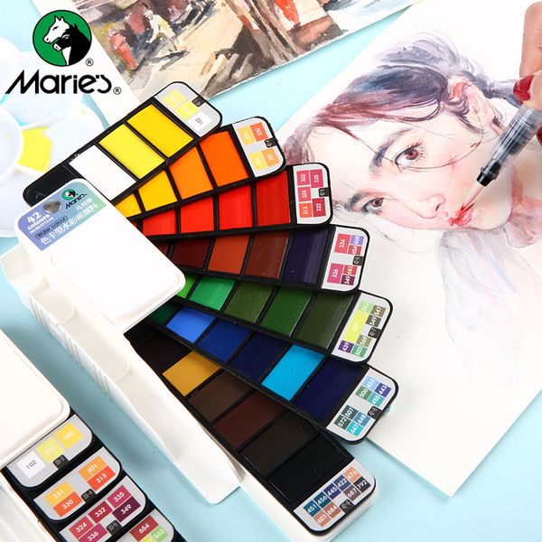 gift sets portable solid watercolor paint set with brush bright color painting pigment for student art supplies
gift sets portable solid watercolor paint set with brush bright color painting pigment for student art supplies