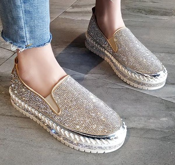 2019 new women flats fashion crystal women casual the bottom of the thick flat shoes loafers flats size 35-39 cs01, Black
2019 new women flats fashion crystal women casual the bottom of the thick flat shoes loafers flats size 35-39 cs01, Black