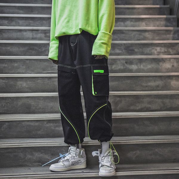 men high street casual harem pant male fashion cargo trouser streetwear hip hop pants jogger sweatpants, Black
men high street casual harem pant male fashion cargo trouser streetwear hip hop pants jogger sweatpants, Black