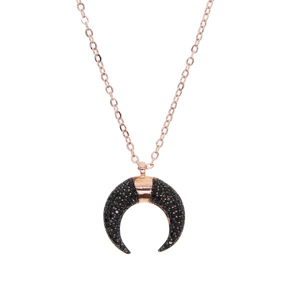 rose gold fill fashion jewelry micro pave black cubic zirconia dainty christmas gift crescent moon black necklace, Silver
rose gold fill fashion jewelry micro pave black cubic zirconia dainty christmas gift crescent moon black necklace, Silver