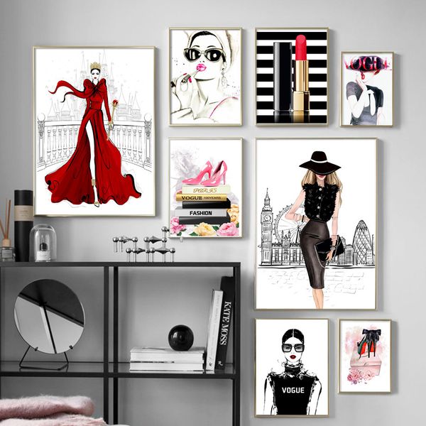 fashion book girl high heels lipstick wall art canvas painting nordic posters and prints wall pictures for living room decor
fashion book girl high heels lipstick wall art canvas painting nordic posters and prints wall pictures for living room decor