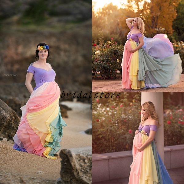 beautiful colored prom dresses for pregnant off the shoulder spandex under chiffon formal evening gowns pastel ombre party short, Black
beautiful colored prom dresses for pregnant off the shoulder spandex under chiffon formal evening gowns pastel ombre party short, Black