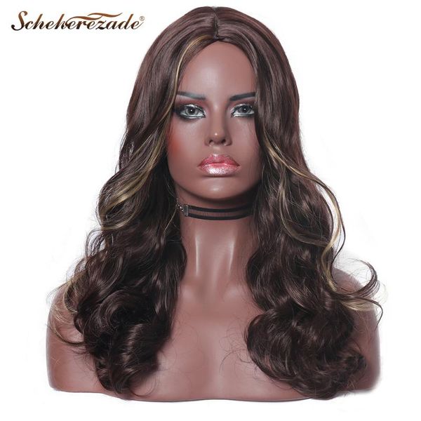 scheherezade brown synthetic wigs for black women long wave mixed blonde wig middle part heat resistant wig
scheherezade brown synthetic wigs for black women long wave mixed blonde wig middle part heat resistant wig