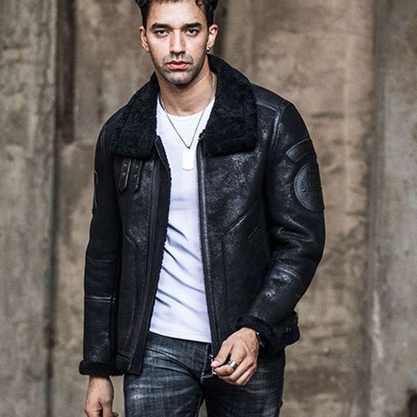 fandy lokar genuine sheepskin leather jackets men fashion zipper solid coats men elegant moto biker jackets male outerwear hae, Black
fandy lokar genuine sheepskin leather jackets men fashion zipper solid coats men elegant moto biker jackets male outerwear hae, Black