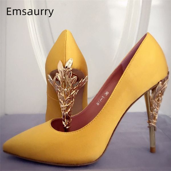 metal leaf decor high heel shoes woman pointed toes fretwork heel satin slim chic spring 2020 women pumps, Black
metal leaf decor high heel shoes woman pointed toes fretwork heel satin slim chic spring 2020 women pumps, Black