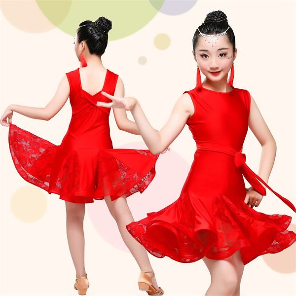 2019 girls latin dancing costume children sleeveless lace dance dress girls flamengo dancing practice costumes, Black;red
2019 girls latin dancing costume children sleeveless lace dance dress girls flamengo dancing practice costumes, Black;red