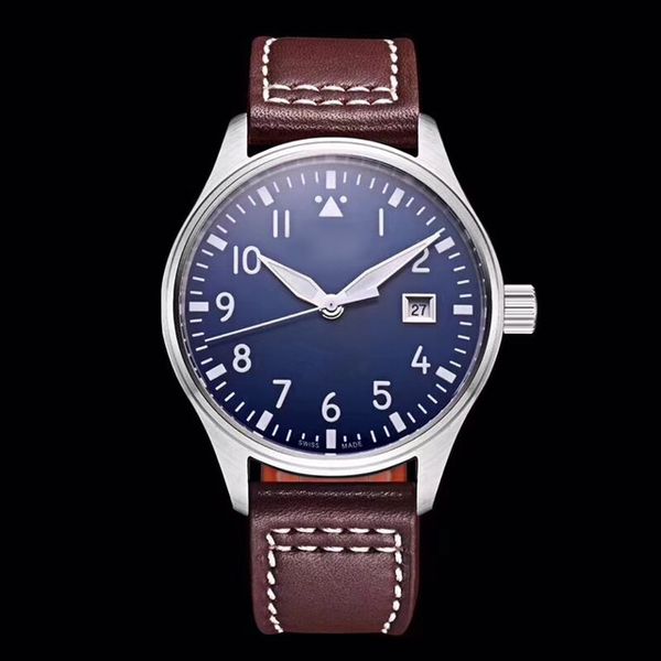 men's watch pilot mark xviii iw327004 40mm blue dial brown leather strap automatic mechanical men's high watches, Slivery;brown
men's watch pilot mark xviii iw327004 40mm blue dial brown leather strap automatic mechanical men's high watches, Slivery;brown